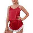 thumbnail image 1 of Camisón de seda Gibobby para mujer lencería de Satén sexy rojo M, 1 of 5