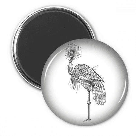 

Bird Brave Beauty Feather Refrigerator Magnet Sticker Decoration Badge