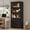 a02-Black, variant on 71" Tall Bookcase with Storage, 3-Color LED Lights & Motion Sensor, 2 Drawers, Doors & Adjustable Shelf, Freestanding Storage Cabinet for Living Room, Home Office, Bedroom & Entryway, Black