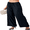 Black Stripe, variant on Sucegi Women's Striped Wide-Leg Pants Elastic Waist with Drawstring | Loose Fit for Concealing Imperfections | Perfect for Daily Commute