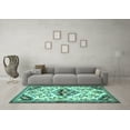 thumbnail image 3 of Ahgly Company Indoor Square Persian Turquoise Blue Traditional Area Rugs, 4' Square, 3 of 4