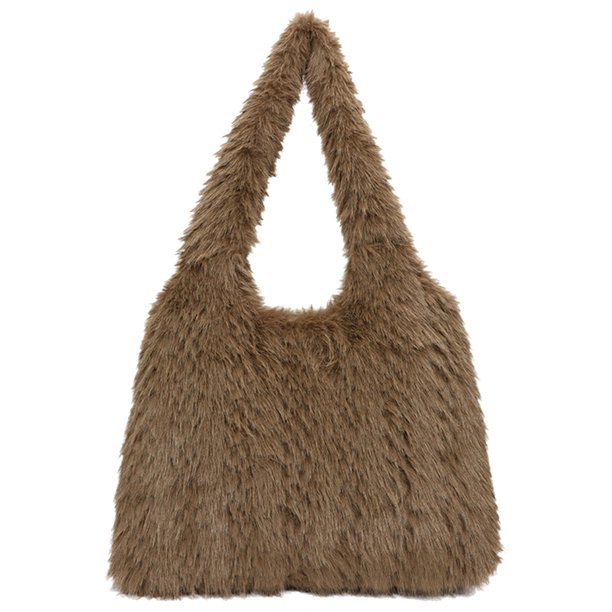 Bolso Hobo Mano Hombro Mujer Felpa Con Bolsillo Interior