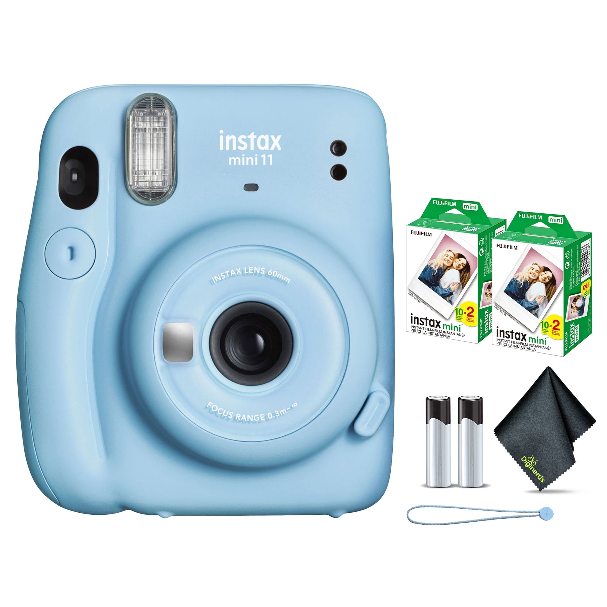 Fujifilm Instax Mini 11 Sky Blue Instant Camera with Daylight Film