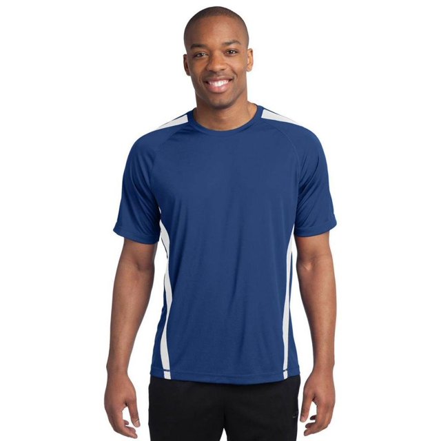 Sport-Tek Men's Colorblock PosiCharge Competitor Tee M True Royal/ White