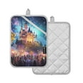 thumbnail image 2 of Magic Castle Pot Holders Set of 2 Heat Resistant Kitchen Oven Gloves Potholder Cooking Baking Microwave Mitts, 2 of 7