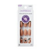KISS imPRESS Press on Nails, As It Was, Beige, Medium Almond, 30 Count