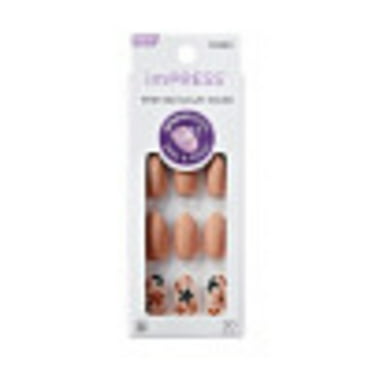 KISS imPRESS Press on Nails, As It Was, Beige, Medium Almond, 30 Count