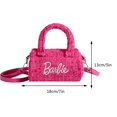 thumbnail image 5 of Bolso bandolera para mujer Sólido Barbie Asa superior Correa de hombro ajustable Bolsas de mano, 5 of 5