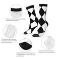 thumbnail image 4 of Women'S Novelty Funny Crew Socks Men'S Harlequin Pattern Design Socks, 4 of 7