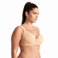 thumbnail image 3 of Curve Muse Women's Plus Size Unlined Underwire Lace Bra with Cushion Straps-PINK PRINT,NUDE- Size:42DDD, 3 of 6