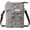 Black Gray, variant on Leaf Pattern Canvas Cell Phone Purse Wallet Lightweight Small Crossbody Purse Bags for Women
