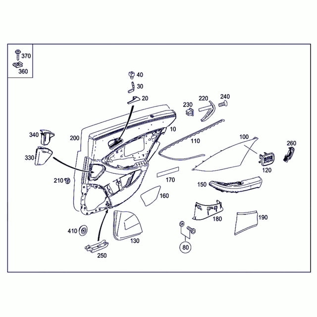Poignée de Porte Intérieure, Remplacement de Poignée de Porte Intérieure pour W211 E Class E320 E500 E63
