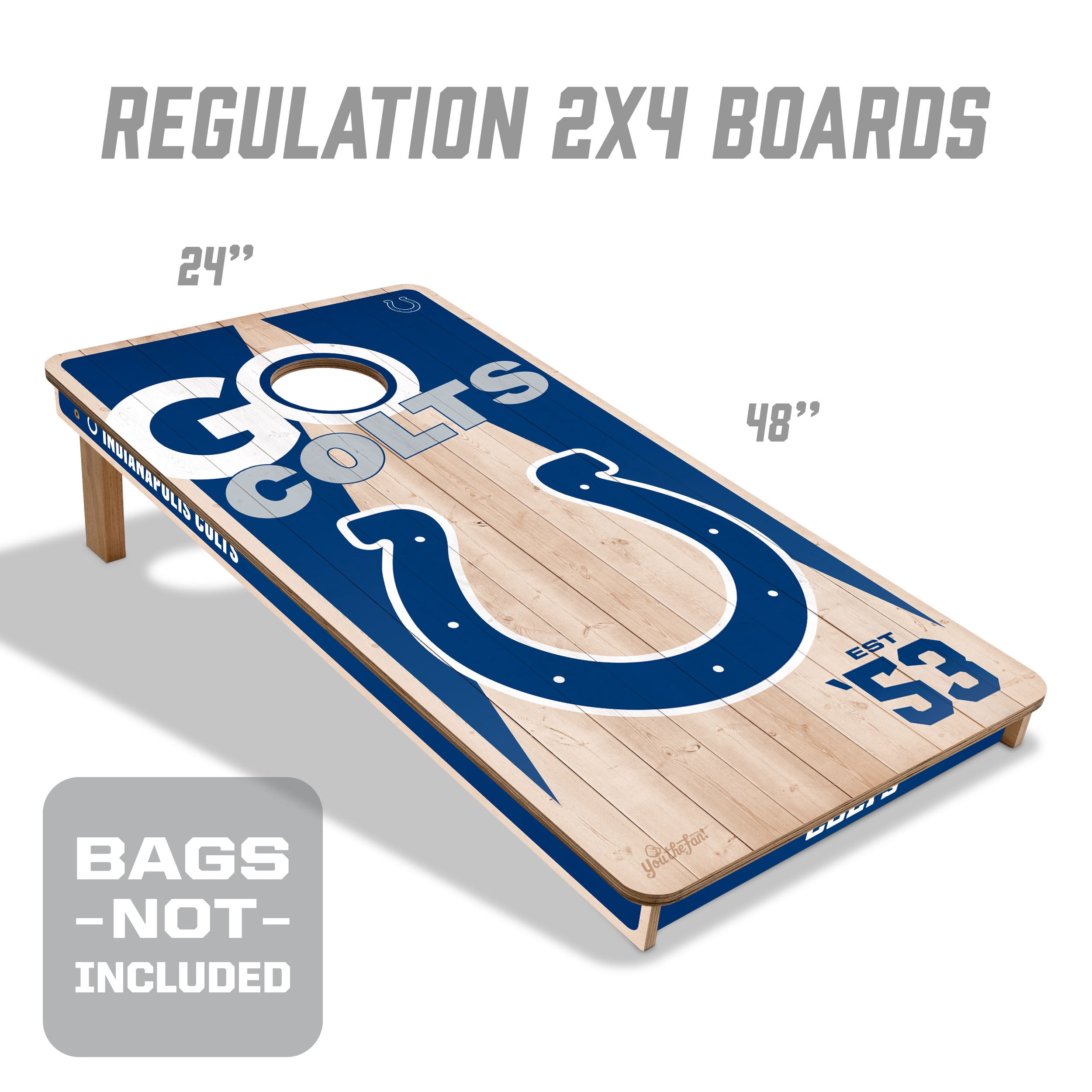 YouTheFan NFL Indianapolis Colts 2' x 4' Cornhole Game No Bags
