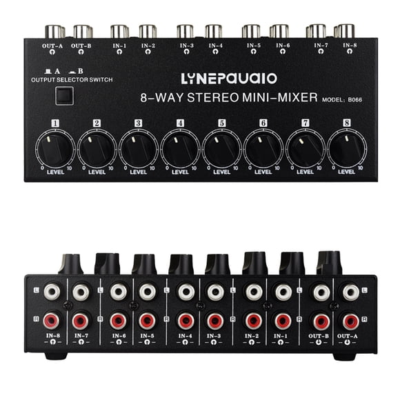 Mixeur Portable 8 Canaux Rca 2 Sorties Stéréo Audio Portable 8 Stéréo 8 Canaux Stéréo No In 2 Sorties Sans Alimentation Requise 8 en 2 B066ni Mewmewcat Portable O 8 Audioxer Koeb Dsfen