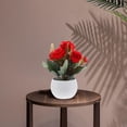 thumbnail image 1 of Greenadscape Planta De Rosa Artificial En Maceta Con Aspecto Natural Para Adornar Espacios Interiores, 1 of 6