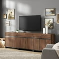 thumbnail image 3 of Wampat 94.5" Sideboard Buffet Cabinets, Modern Sideboard with Adjustable Shelf & Metal Base, Coffee Bar Cabinet Storage Cabinet for Living Room, Brown, 3 of 7