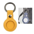 thumbnail image 4 of Funda protectora de piel sintética con llavero para Apple Airtag Tracker Amarillo, 4 of 9