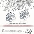thumbnail image 2 of AMERTEER 925 Sterling Silver Rose Flower Stud Earrings, 2 of 6