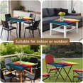 thumbnail image 5 of Colorful Tie Dye Wave Pattern Square Fitted Tablecloth with Elastic Edge,Square Table Cover,Washable Elastic Table Cover for Home Kitchen Party Decor 36"x36", 5 of 6