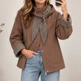 thumbnail image 5 of Tqcoqu Hooded Jacket for Women, Plaid Lining Long Sleeve Zip Button Front Coat with Detachable Hood and Pockets,Women's,Size S-XXL, 5 of 8