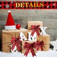 thumbnail image 4 of xiaxaixu Christmas Bow Decoration with Plaid Pattern, Snowflake Ornament, 4 of 6