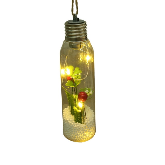 Christmas Tree Lights Hanging Bottle Style LED Light Bulb Decor 16 cm x 4.5 cm Clear Acrylonitrile Butadiene Styrene Single Piece