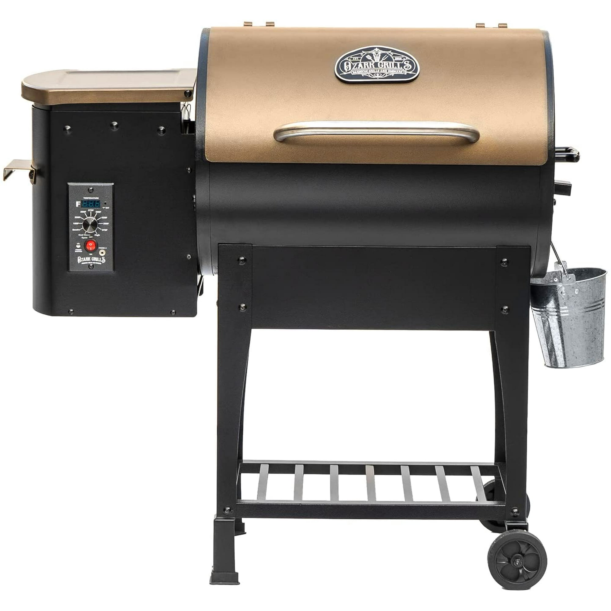 Ozark Grills Wood Pellet Smoker & Grill, 6 in 1 Outdoor Smokers BBQ with Auto Temperature