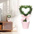 thumbnail image 3 of 1 Pcs Heart Shaped Topiary with Planter Pot, Heart Valentines Day Decorations Topiary Artificial Hearts Topiary Outdoor Indoor Home Porch Anniversary Romantic Decor, 3 of 3