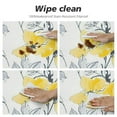 thumbnail image 4 of HENGT  Floral Tablecloth Round, Flower Decoration Table Cloth for Spring Summer, Waterproof Fabric Free Table Cover for Kitchen, Dining Room, Party, Picnic, Camping, Yellow White, 4 of 7