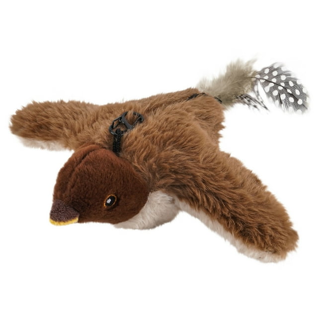 Upgrade Flappy Flying Bird Cat Toy Plush Interactive Moving Pet Toy, Realistic Wing Flapping Touch Activated, Multiple Bird Styles for Indoor Cats to Pounce Hunt , One Paw-Paw Bird Electric Plush Toy