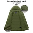 thumbnail image 3 of Ampake Women's Coat Winter Puffer Coat Waterproof Insulated Jacket Green L, 3 of 6