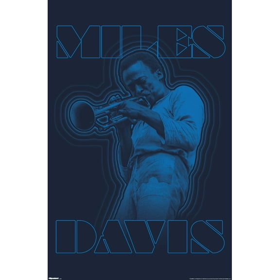 Miles Davis - Blue Wall Poster, 22.375" x 34"