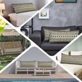 thumbnail image 6 of Black Khaki Boho Body Pillow Covers 20"x54", Vintage Ethnic Tribe Abstract Art Retro Soft Brushed Microfiber Breathable Throw Pillow Covers, Pillowcase with Zipper for Couch Sofa Bedroom Living Room, 6 of 9