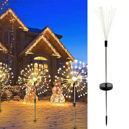

Gaiseeis Solar Garden Ground Plug 2 Modes 90 Lights Garden Ground Plug Lighting Garden Decoration Beige