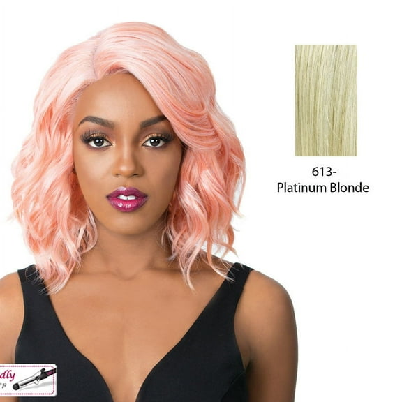 Synthetic Swiss Lace Front Wig - Swiss Lace Glanage,Platinum Blonde