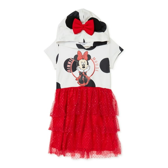 Girls Minnie Mouse Short Sleeve Cosplay Dress, Sizes 4-12