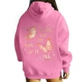 thumbnail image 2 of Pink Graphic Hoodie for Women 2024 Cute Preppy Sweatshirt Long Sleeve Drawstring Pullover Tops with Pockets, 2 of 5