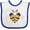 White and Royal, variant on Inktastic Valentine's Day Bumble Bees Boys Baby Bib