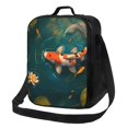 thumbnail image 1 of Disketp Koi Pond Lilies Bolsa Térmica Estampada para Almuerzo, Lonchera para Hombres y Mujeres Adultos, 1 of 7