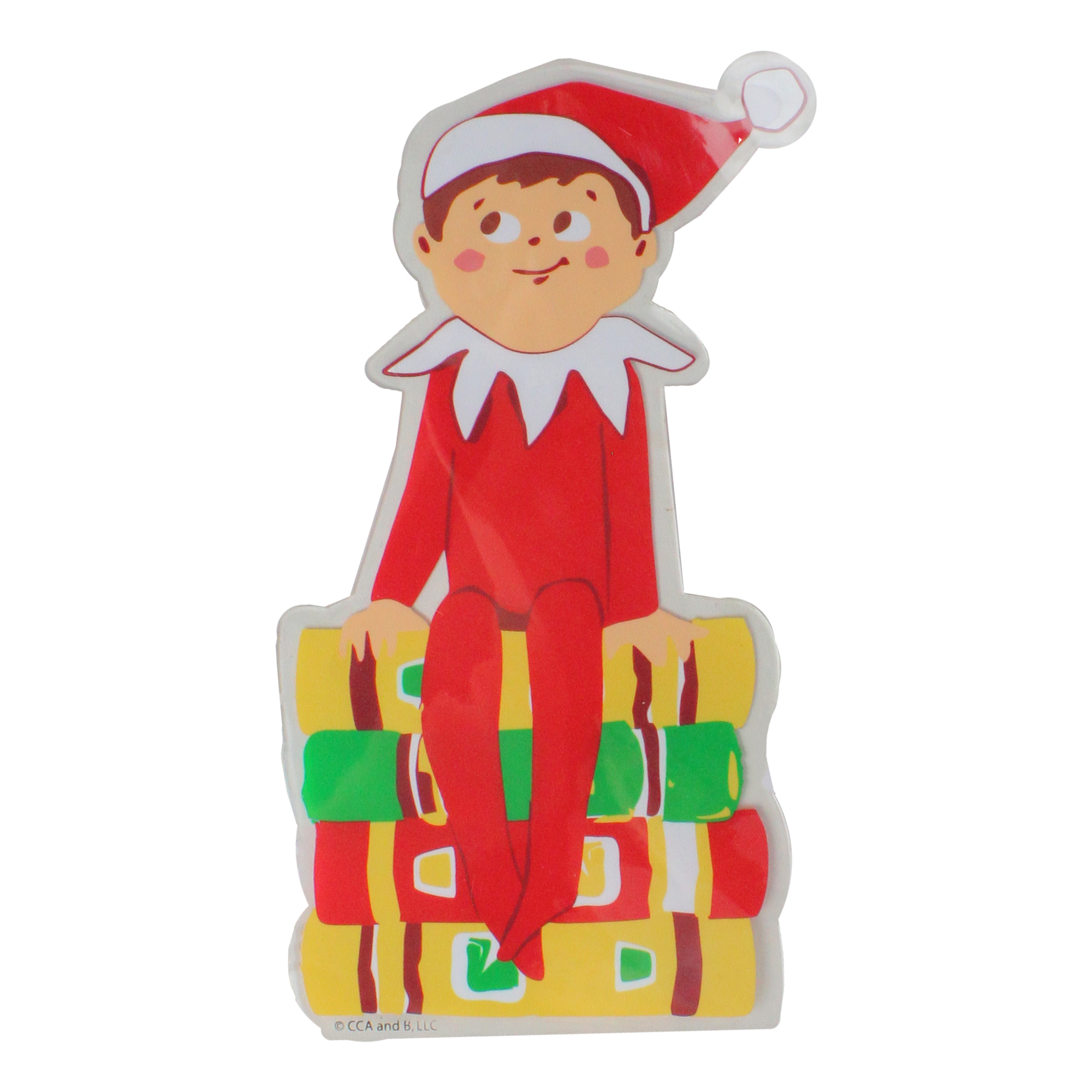 8" The Elf on the Shelf with Books Jelz Christmas Window Cling