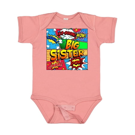 

Inktastic Big Sister Comic Book Gift Baby Girl Bodysuit