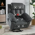 thumbnail image 2 of Bonzy Home Reclining Living Room Set with Console Electric Power Lift Chair Loveseat Reclining Chair Theater Seating Living Room Furniture Set Cup Holders,Adjustable Backrest Hidden Arm Storage Gray, 2 of 9