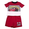 thumbnail image 4 of Disney 2-Piece Boys Short Set – Cars Lightning McQueen Crew Neck T-Shirt and Shorts Outfit (Red, 5), 4 of 6
