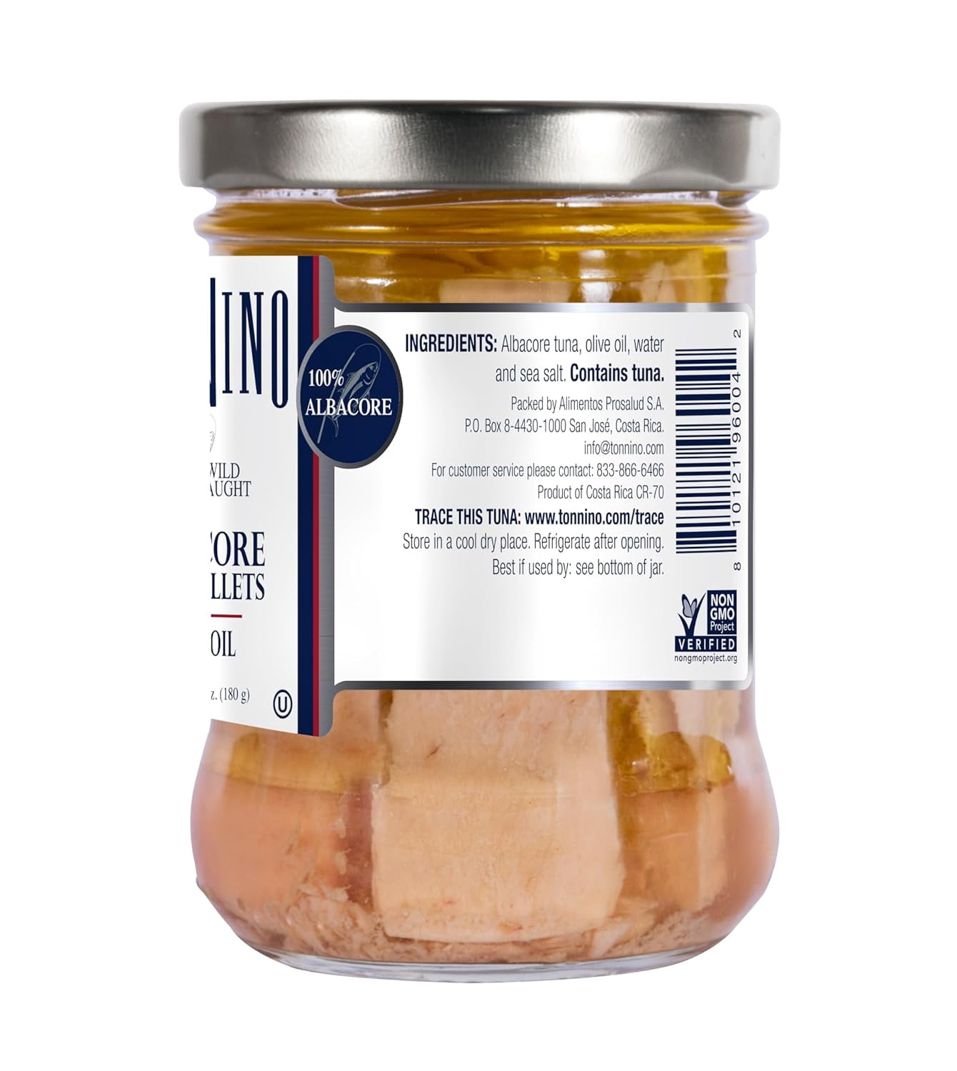 (Pack of 6) Tonnino Albacore Tuna Fillets in Olive Oil, 6.3 oz