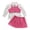Pink, variant on Sngxgn Toddler Girl Clothes Skirt Outfits Set Puff Sleeve Tops + Pleated Mini Skirts 2Pcs Clothes(Pink,7)