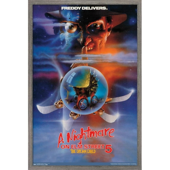 A Nightmare on Elm Street 5: The Dream Child - One Sheet Wall Poster, 22.375" x 34", Framed