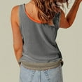 thumbnail image 4 of JIUIKE Tank Tops for Women Sleeveless Basic Summer Shirts Scoop Neck Loose Fitting Tanks Color Block Shirts, 4 of 6