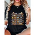 thumbnail image 1 of Women'S Casual Crew Neck T-Shirt with Alphabet Book Pattern - High Stretch Cotton Knit Fabric, Short Sleeve, Regular Fit, Spring/Summer/Fall Versatile Tee, 1 of 6