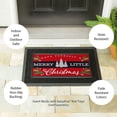thumbnail image 4 of Evergreen Merry Little Christmas Sassafras Indoor Outdoor Switch Doormat 1'10"x10" Red, 4 of 8