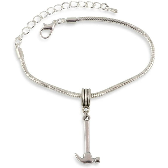 Hammer Bracelet | Gifts for A Proud Builder Carpenter Mom Jewelry Carpenter Gifts for Men Jewlry Working Tools Charm Mom Accessories Stuff Gift for Men Women Decor